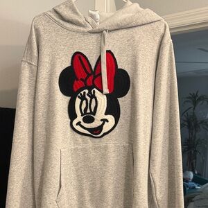 Disney Gray Hoodie with Minnie Mouse Design